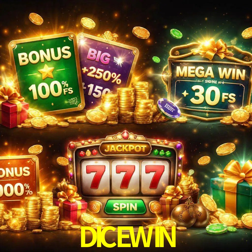 Tipos de bonos DICEWIN incluyendo recompensas de bienvenida y promociones continuas