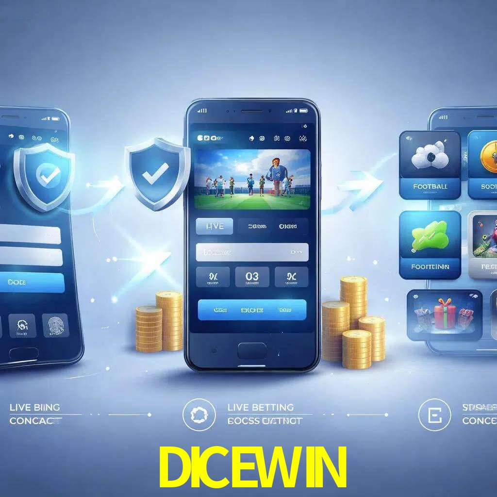 Pasos de acceso a la app DICEWIN en pantalla de teléfono móvil